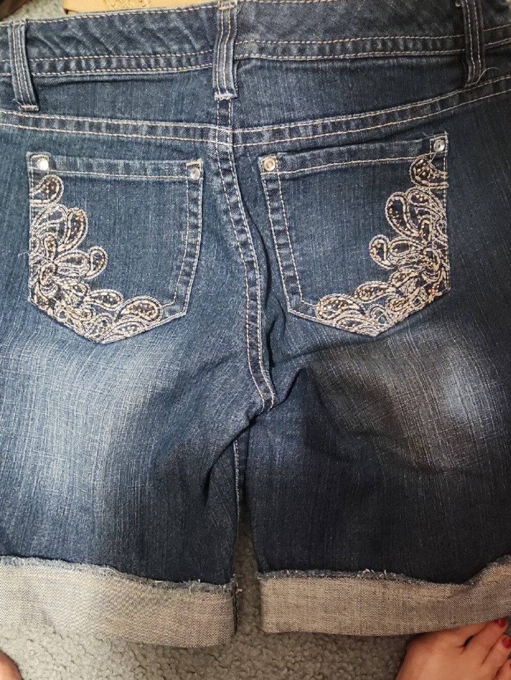 Dark Blue Women's Denim Jean.shorts